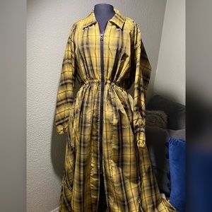 Yellow Plaid Dress